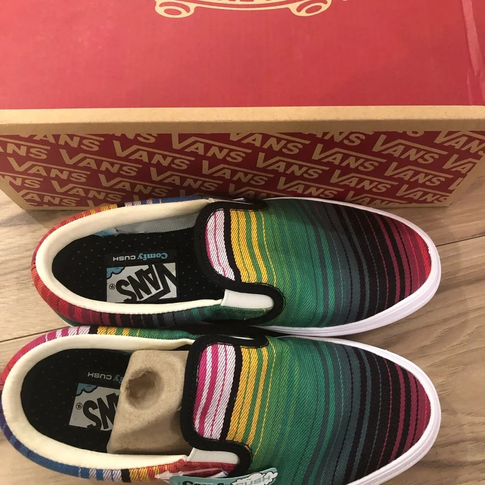 Vans ComfyCush Slip-On 'Blanket Stripe', Multi/True White, M/5.5, W/7M